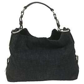 Prada-PRADA Shoulder Bag Canvas Black Auth 60047-Black