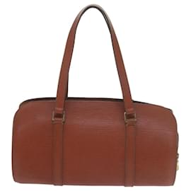 Louis Vuitton-LOUIS VUITTON Epi Soufflot Hand Bag Brown M52223 LV Auth bs10547-Brown