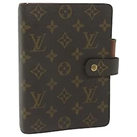 Louis Vuitton-LOUIS VUITTON Monogram Agenda MM Day Planner Cover R20105 Auth LV 60846-Monogramme