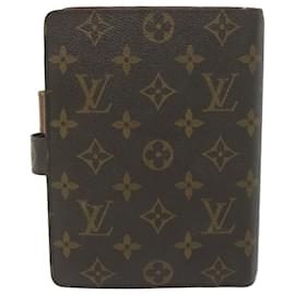 Louis Vuitton-LOUIS VUITTON Monogram Agenda MM Day Planner Cover R20105 Auth LV 60846-Monogramme