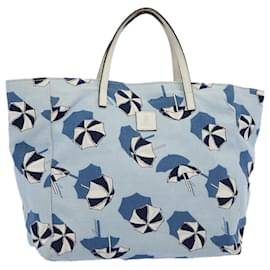 Gucci-GUCCI Hand Bag Canvas Blue 284721 Auth bs10615-Blue