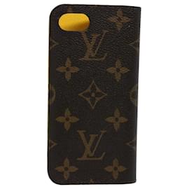 Louis Vuitton-LOUIS VUITTON Monogramm iPhone Hülle Gelb M61908 LV Auth hk990-Gelb,Monogramm