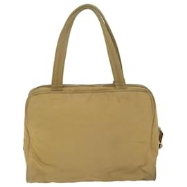Prada-PRADA Hand Bag Nylon Beige Auth 61628-Beige