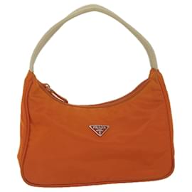 Prada-PRADA Hand Bag Nylon Orange Auth 61518-Orange