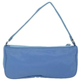 Prada-PRADA Pochette Accessoire Nylon Bleu Clair Auth 61516-Bleu clair