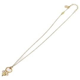 Louis Vuitton-LOUIS VUITTON Koriemai Blooming Strass Necklace Gold Tone M00592 LV Auth ep2501-Other
