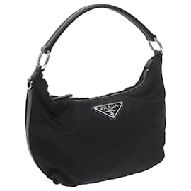 Prada-PRADA Shoulder Bag Nylon Black Auth yk9524-Black
