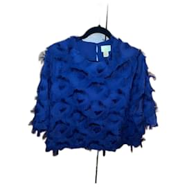 Autre Marque-H&M Dark Blue blouse with drape-Dark blue