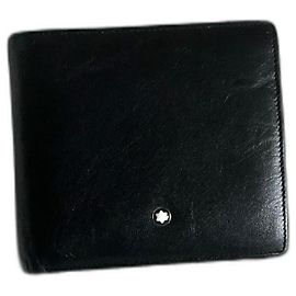 Montblanc 4cc wallet black lambskin Black