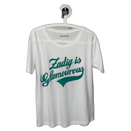 Zadig & Voltaire-Zadig & Voltaire T-Shirt Glamour-T-Shirt in Einheitsgröße-Weiß
