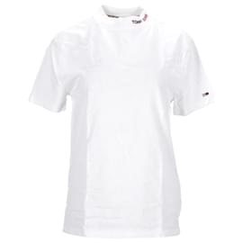 Tommy Hilfiger-T-shirt à col haut pour hommes-Blanc
