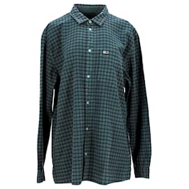 Tommy Hilfiger-Mens Regular Fit Long Sleeve Shirt Woven Top-Green,Olive green