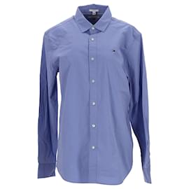 Tommy Hilfiger-Camisa elástica ajustada para hombre-Púrpura