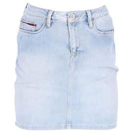 Tommy Hilfiger-Saia jeans feminina-Azul,Azul claro