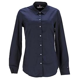 Tommy Hilfiger-Camisa feminina Heritage Slim Fit-Azul marinho