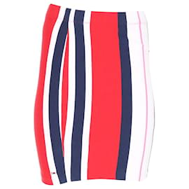 Tommy Hilfiger-Mini saia feminina com listras verticais multicoloridas-Multicor