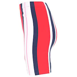 Tommy Hilfiger-Mini saia feminina com listras verticais multicoloridas-Multicor