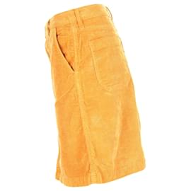 Tommy Hilfiger-Womens A Line Corduroy Skirt-Yellow,Camel