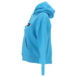 Tommy Hilfiger-Womens Tommy Badge Organic Cotton Hoody-Blue,Light blue
