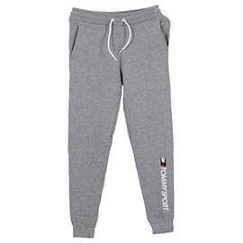 Tommy Hilfiger-Calças de jogging femininas com logotipo de lã-Cinza
