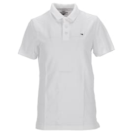 Tommy Hilfiger-Camisa polo masculina original em piquê-Branco