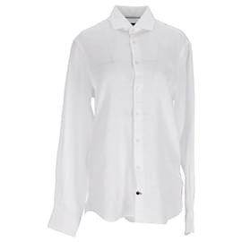 Tommy Hilfiger-Camicia slim classica in lino da uomo-Bianco