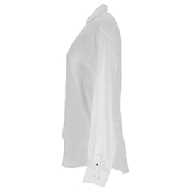 Tommy Hilfiger-Camicia slim classica in lino da uomo-Bianco