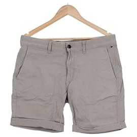 Tommy Hilfiger-Mens Twill Fitted Straight Shorts-Grey