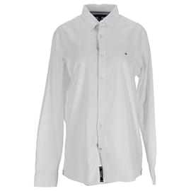 Tommy Hilfiger-Camisa Oxford ajustada para hombre-Blanco