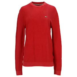 Tommy Hilfiger-Gewaschenes Herren-Sweatshirt mit Rundhalsausschnitt-Rot