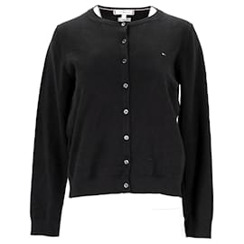 Tommy Hilfiger-Womens Heritage Button Up Cardigan-Black