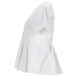 Tommy Hilfiger-Haut plissé en coton pour femme-Blanc