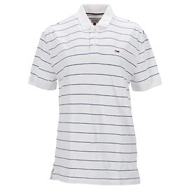 Tommy Hilfiger Polo de algodón a rayas finas para hombre Blanco