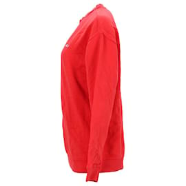 Tommy Hilfiger-Mens Washed Crew Neck Sweatshirt-Red