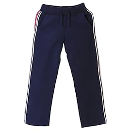 Tommy Hilfiger-Pantalon de jogging à bande en coton biologique mélangé pour femme-Bleu Marine