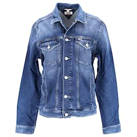 Tommy Hilfiger-Jaqueta jeans masculina de caminhoneiro-Azul