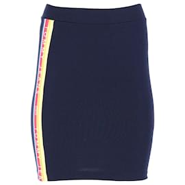 Tommy Hilfiger-Womens Logo Tape Bodycon Skirt-Navy blue