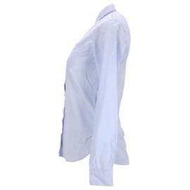 Tommy Hilfiger-Camisa Heritage Oxford a rayas para mujer-Azul,Azul claro