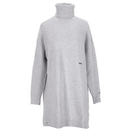 Tommy Hilfiger Langer Rollkragenpullover für Damen Weiß