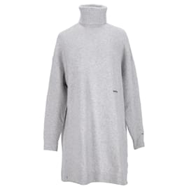 Tommy Hilfiger-Womens Long Turtle Neck Jumper-White