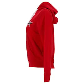 Tommy Hilfiger-Felpa con cappuccio e zip da donna con logo-Rosso