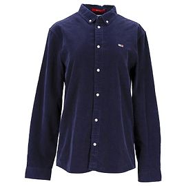 Tommy Hilfiger Camicia da uomo in velluto a coste di puro cotone Blu navy