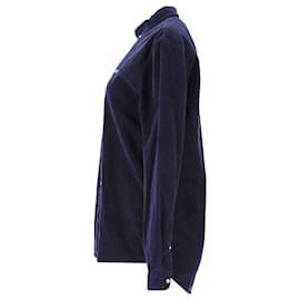 Tommy Hilfiger-Camisa de pana de puro algodón para hombre-Azul marino