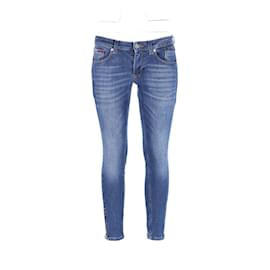 Tommy Hilfiger-Calça Jeans Feminina Scarlett Cintura Baixa Skinny Fit-Azul