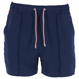 Tommy Hilfiger-Womens Signature Drawstring Jogger Shorts-Navy blue