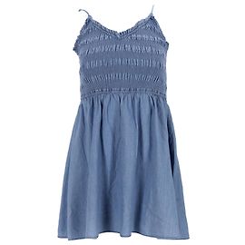 Tommy Hilfiger Gerafftes Chambray-Hängerkleid für Damen Blau