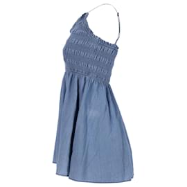 Tommy Hilfiger-Vestido feminino franzido em cambraia-Azul