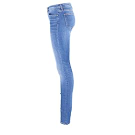 Tommy Hilfiger-Calça jeans feminina Venice Heritage Slim Fit desbotada-Azul