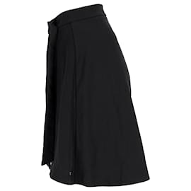 Tommy Hilfiger-Mini-jupe portefeuille ceinturée pour femme-Noir