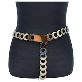 Christian Dior-ceinture ou collier de chaîne en métal argenté vintage-Argenté